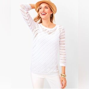 Talbots Hand Crocheted Sweater Tunic Womens Large